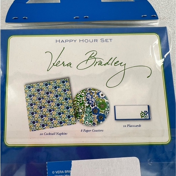 NWT Vera Bradley English Meadow Happy Hour Set - Picture 4 of 5